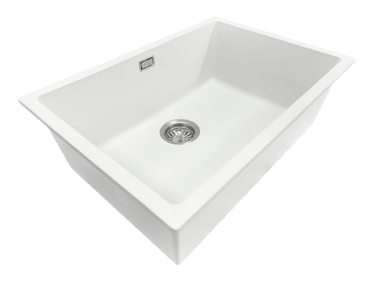 Aura Granite 600mm Single Kitchen Sink Matte White