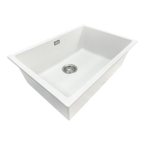 Aura Granite 600mm Single Kitchen Sink Matte White