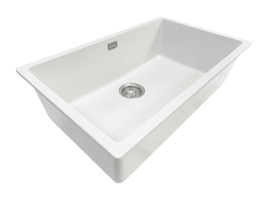 Aura Granite 700mm Single Kitchen Sink Matte White