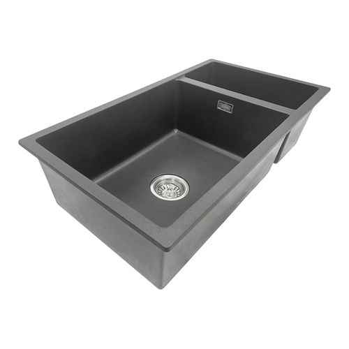 Aura Granite 500/200mm Dual Kitchen Sink Charcoal