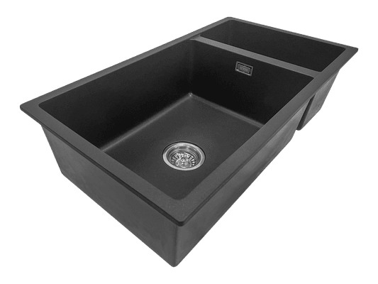 Aura Granite 500/200mm Dual Kitchen Sink Matte Black