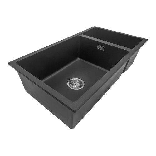 Aura Granite 500/200mm Dual Kitchen Sink Matte Black