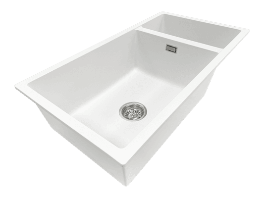 Aura Granite 500/200mm Dual Kitchen Sink Matte White