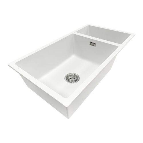 Aura Granite 500/200mm Dual Kitchen Sink Matte White