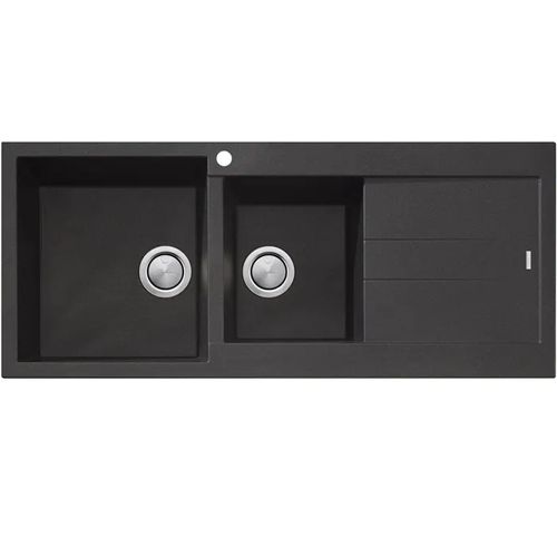 Santorini 1 3/4 Bowl Sink with Drainer - Black
