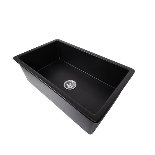 Maurice 813x483 Matte Black Fireclay Single Bowl Sink