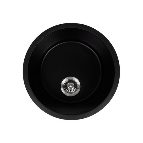 Douglas 460x460 Black Granite Circle Single Bowl Sink