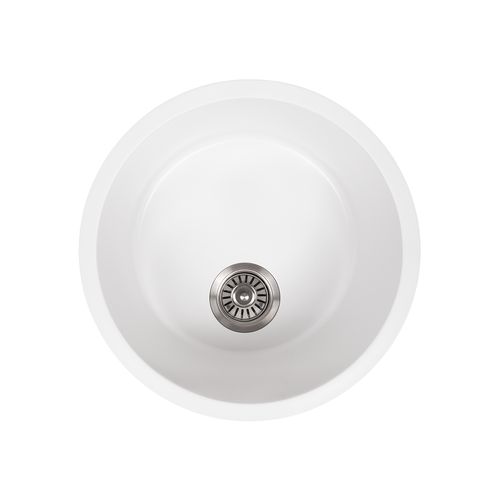 Douglas 460x460 White Granite Circle Single Bowl Sink