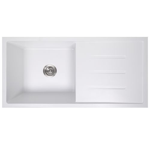 Randall 1000x500 White Granite Drainboard Sink