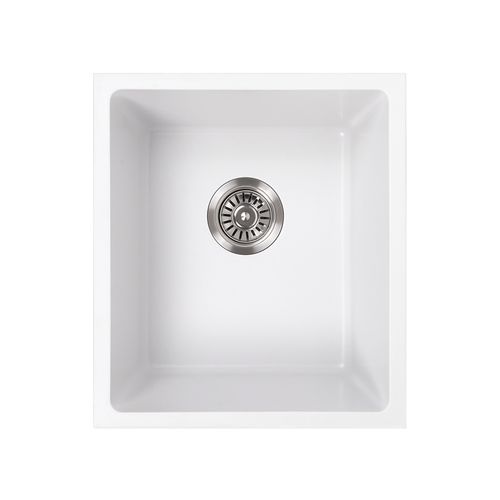 Cynthia 396x446 White Granite Single Bowl Sink