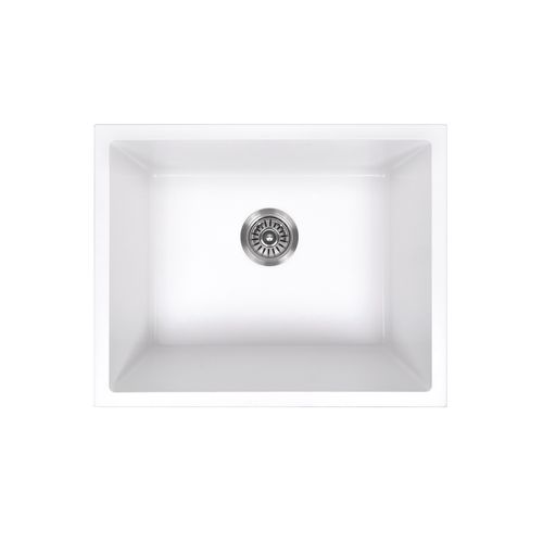 Donald 560x445 White Granite Square Single Bowl