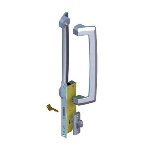 Aria D Pull with Pinnacle Sliding Door Lock