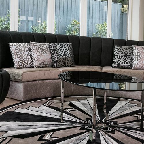 Bespoke Curved Art Deco Sofa
