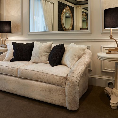 Contemporary Rolled Arm Sofa