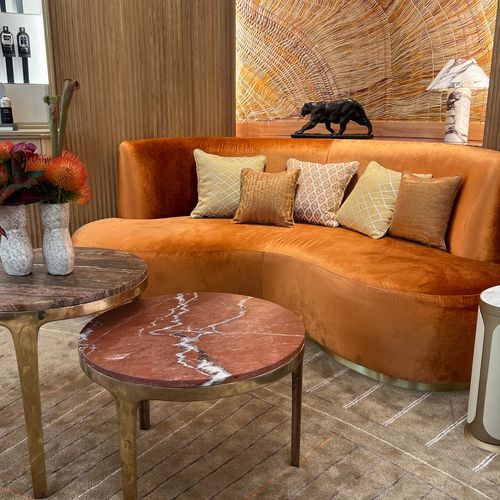 Mid Century Semi-Circle Curved Sofa