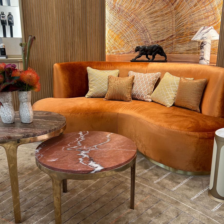 Mid Century Semi-Circle Curved Sofa