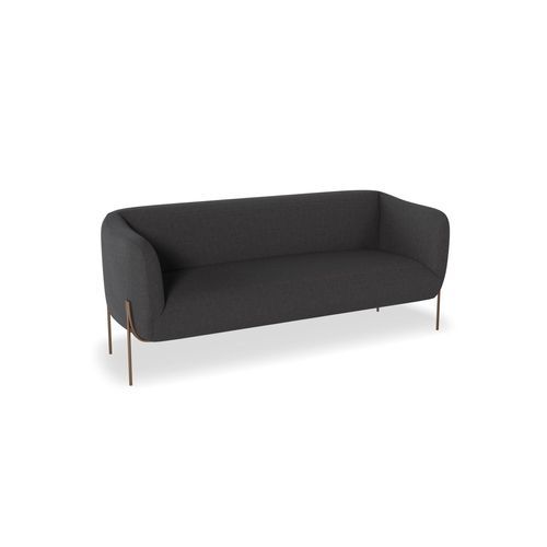 Belle 2.5 Seater Sofa -Storm Grey w Brushed Matt Bronze