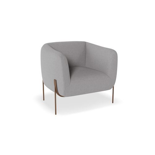 Belle Lounge Chair - Cloud Grey - Matt Black Legs