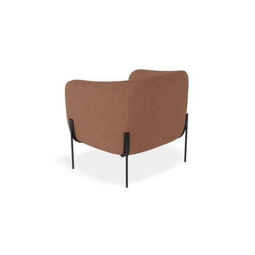Belle Lounge Chair - Terracotta Rust - Brushed Matt Gold Legs