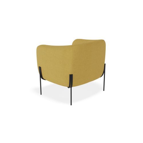 Belle Lounge Chair - Tuscan Yellow - Brushed Matt Bronze Legs