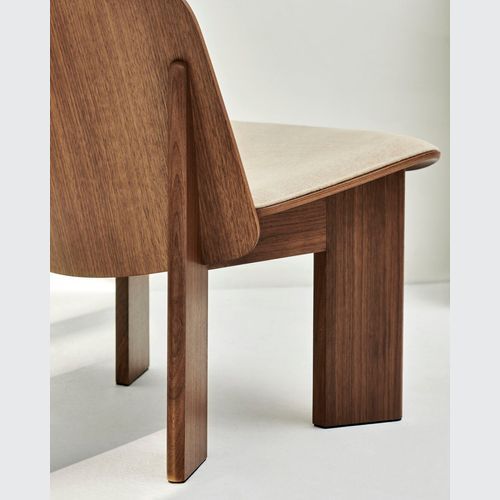 Chisel Lounge Chair Front Upholstered Walnut