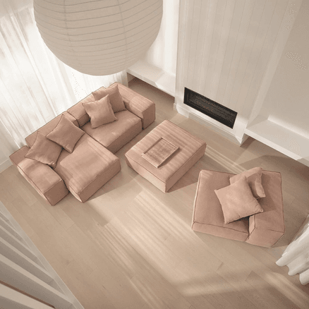 Elio 3 Seat Sofa w/Chaise
