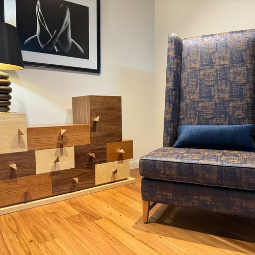 Mid Century Modern Feature Wingback Chair