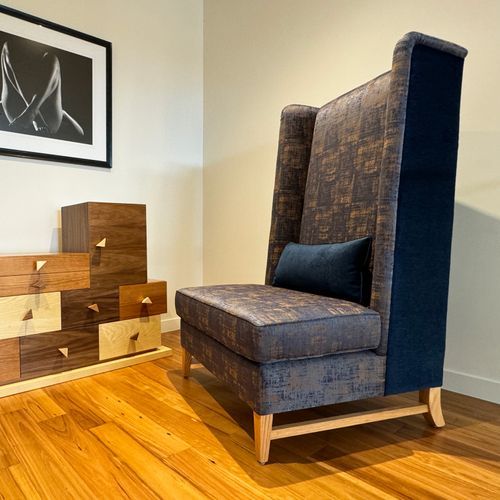 Mid Century Modern Feature Wingback Chair