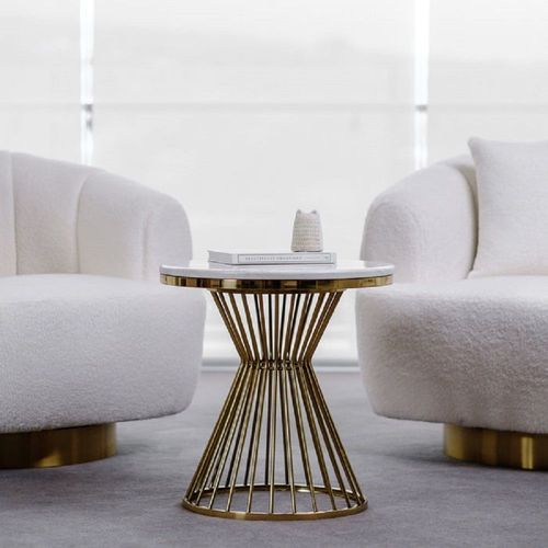Luxury Occasional Swivel Boucle Armchair - Maguire