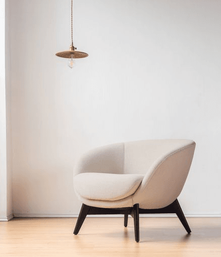 Crescent Boucle Lounge Chair