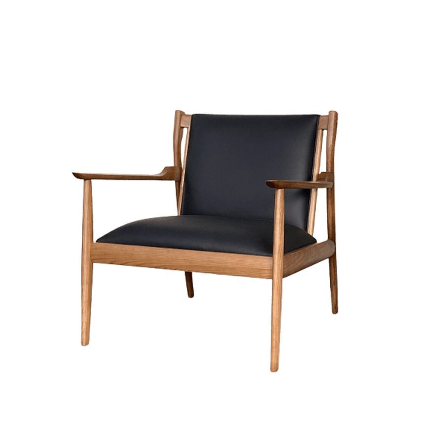 Romano Mid-Century Modern Armchair Black