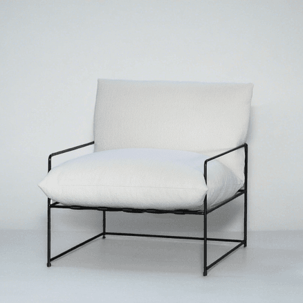 Sammy Boucle Sling Chair  | Off White