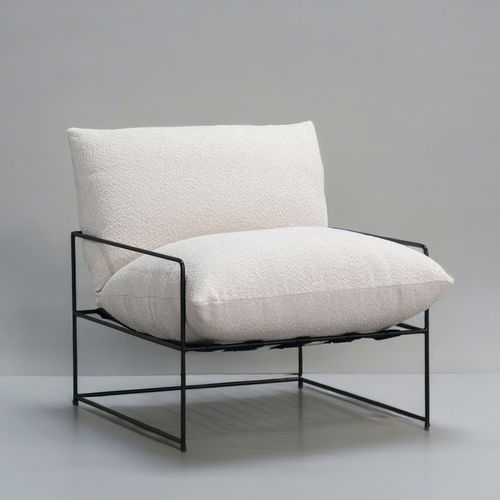 Sammy Boucle Sling Chair  | Beige