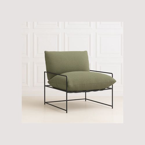 Sammy Boucle Sling Chair  | Olive