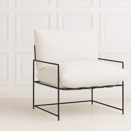 Sammy Boucle Sling Chair  | Off White