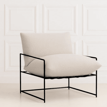 Sammy Boucle Sling Chair  | Beige
