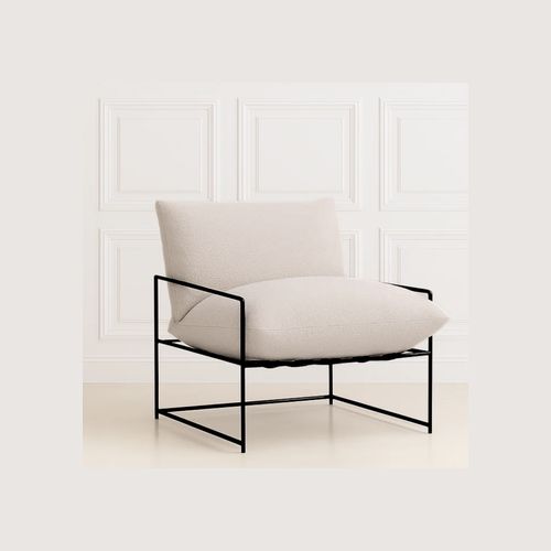 Sammy Boucle Sling Chair  | Beige