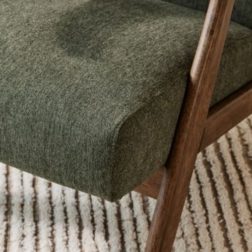 Webster Green Occasional Chair | Rustic Walnut