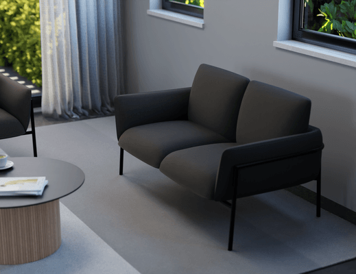 Charlie 2 Seat Sofa Storm Grey