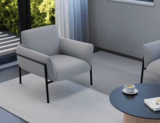 Charlie Single Seater Lounge Chair Cloud Grey