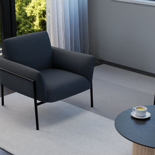 Charlie Single Seater Lounge Chair Midnight Blue