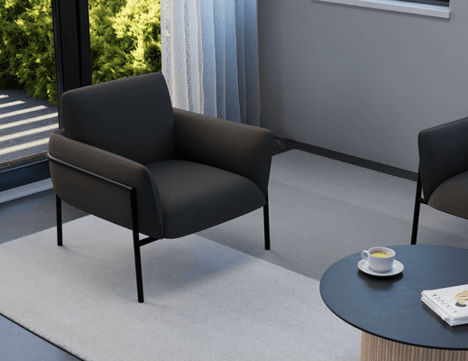 Charlie Single Seater Lounge Chair Storm Grey