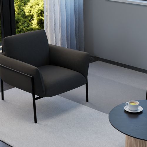 Charlie Single Seater Lounge Chair Storm Grey