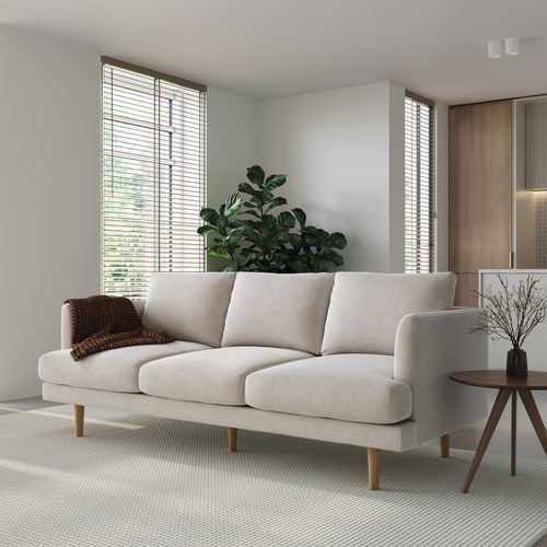 Jaspa 3 Seater Sofa | Biscuit Linen