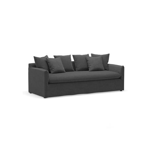 Palms 3 Seater Slip Cover Sofa | Graphite Charcoal