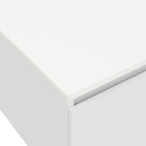 Pure White Solid Surface Top, Ensuite Depth