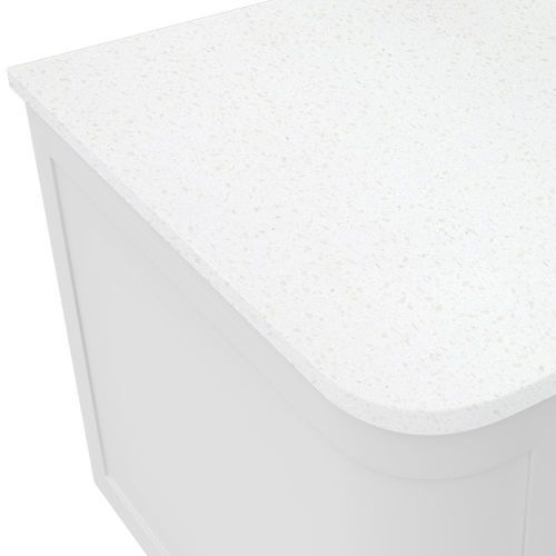Snowflake Solid Surface Top, Curved Full Depth