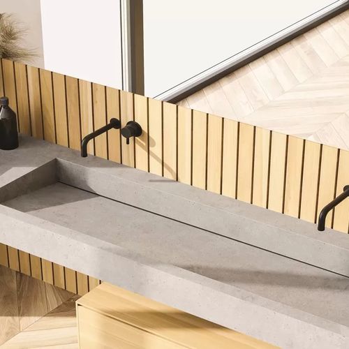 Cascade Grey Solid Surface by Hanex