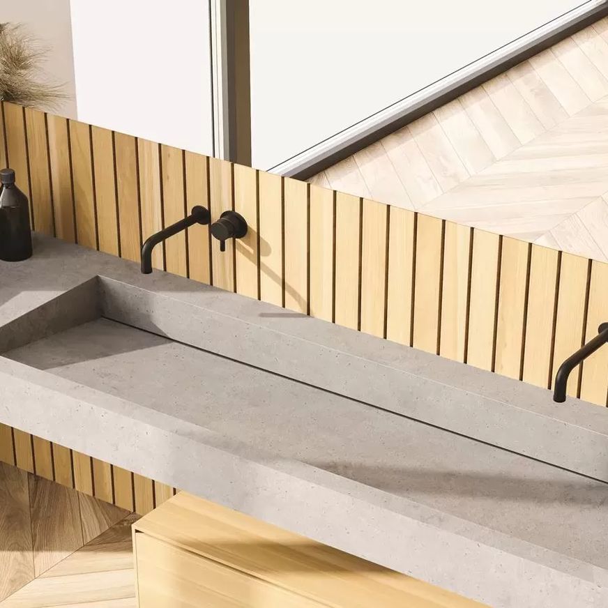 Cascade Grey Solid Surface by Hanex