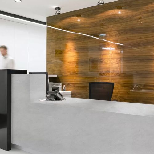 Cascade Grey Solid Surface by Hanex